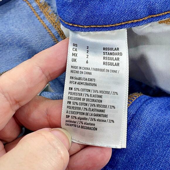 American Eagle Lot 3 Hi Rise Jegging Super Stretch Jean Light Med Indigo Wash 2 - Picture 5 of 12